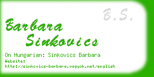 barbara sinkovics business card